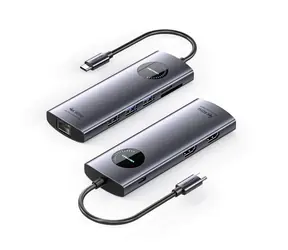 Vention dokovacia stanica USB-C 9v1 / Dokovacia stanica / MST 2x HDMI 4K/60Hz / RJ45 LAN / USB-C PD 100W / SD/TF čítačka