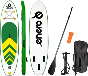 Enero Paddleboard 300x76x15 cm zeleno-žlto-biely / Paddleboard / nafukovacia / nosnosť 115 kg