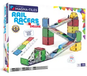 MAGNA-TILES® Magnetická stavebnica Guľôčková dráha Deluxe / 90 dielikov