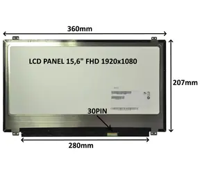 15,6" SIL LCD panel FHD matný / Náhradný diel / 1920x1080 / 30 PIN / úchyty hore a dole / LED