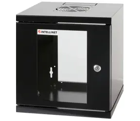 Intellinet Nástenný rozvádzač 10" čierny, zmontovaný / Rozvádzač / 6U / 300x300 mm / nosnosť 60 kg