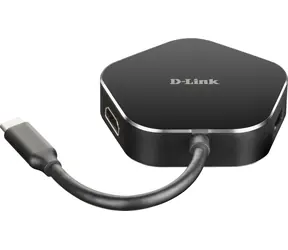 D-Link DUB-M420 čierna / USB-C hub / 4v1 / HDMI 4K / 2x USB-A 3.2 / USB-C PD 60W