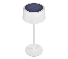 RealPower LED solárna stolná lampička biela / Lampička / dobíjacia / stmievateľná / IP44