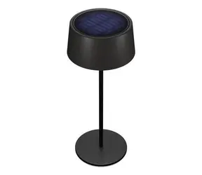 RealPower TableLight 300 Solar čierna / Stolná LED lampa / Stmievateľná / Akumulátor 2200 mAh / IP44