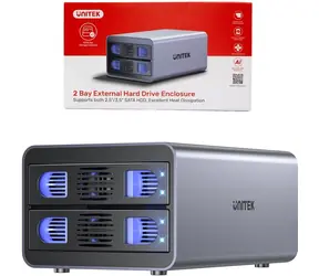 Unitek Externý rámček SATA 2,5 "a 3,5" / Rámček na disk / 4 režimy / USB-C 10 Gb/s / do 40 TB