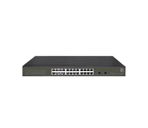 LevelOne Hilbert GES-2126 / Switch / 24x GE RJ-45 / 2x SFP / 19" / SMART L2 fanless
