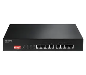 Edimax ES-1008P V2 / 8- Port Switch / 10/100 Mbps / 8x PoE+ / 130W / 802.3at