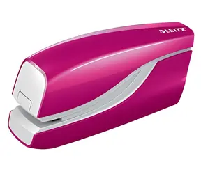 Leitz NeXXt Wow 5566 metalická ružová / Elektrická zošívačka / Kapacita 10 listov / Batériové napájanie