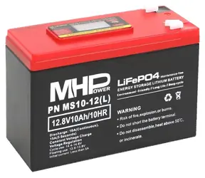 Carspa MHPower MS10-12(L) LiFePO4 akumulátor / 12V / 10Ah / IP55