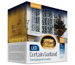 Colorway LED girlanda teplá biela / LED girlanda / 300 LED / 3 x 3M / vnútorná / 230V