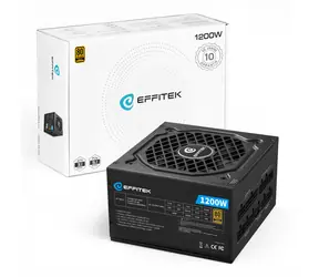 EFFITEK Gold 1200W / Zdroj / ATX 3.1 / PCIe 5.1 / 80 PLUS Gold / modulárne