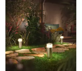 Philips Hue WCA Calla nerez / Vonkajšie stĺpikové svietidlo / 220-240 V / energetická trieda G