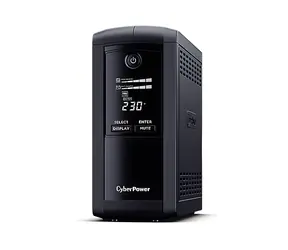 CyberPower VP1000ELCD čierna / Záložný zdroj UPS / 1000 VA / 550 W / LCD displej / 4X zásuvka / USB