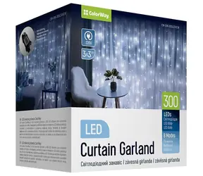 Colorway LED girlanda studená biela / LED girlanda / 300 LED / 3 x 3M / vnútorná / 230V