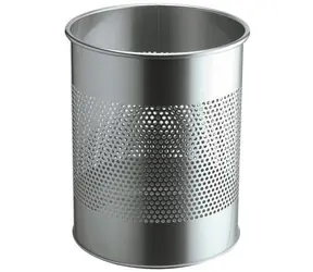 Durable Odpadkový kôš okrúhly strieborná / Odpadkový kôš / 15 l / kov / O 26 cm