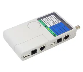 Good Connections Káblový tester sietí s diaľkovou jednotkou šedý / Tester sieťových káblov / RJ45 / RJ11 / BNC / USB
