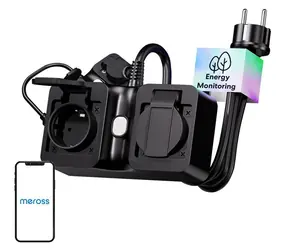 Meross MOP320MA- EU / Múdra napájacia lišta / vonkajšie / IP44 / Wi-Fi / Matter / 2 zásuvky / 3680 W