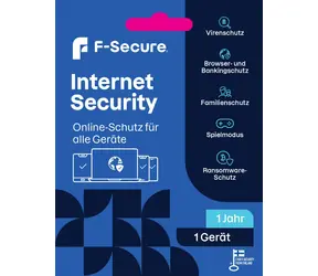 F-Secure Internet Security 1 zariadenie, 1 rok / Antivírusový softvér / Elektronická licencia