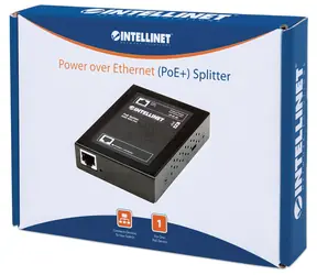 Intellinet PoE+ Splitter / Splitter PoE / IEEE 802.3 AF/at / nastaviteľné 5-12V DC / 25,4 W / kov