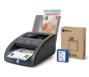 Safescan 155-S SET / Detektor falzifikátov / s batériou LB-105 a zakladačom RS-100 / LCD displej / multimenový