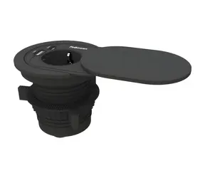 Fellowes Vstavaná stolná zásuvka USB-A a USB-C čierna / Stolová zásuvka / 230V / USB-C 30W / USB-A 18W / kábel 2 m