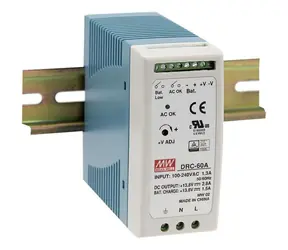 Mean Well DRC-60A / Napájací zdroj / 12-15V / 2,8 A / výstup na batériu 1,5 A / DIN lišta
