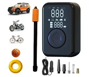 Patona Mini kompresor do auta a na bicykel / Powerbanka 4000 mAh / LED SOS / USB-A / USB-C / LCD displej