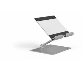 Durable Stand Rise strieborná / Stojanček na tablet / skladacia / nastaviteľná výška / do 13 "/ hliník