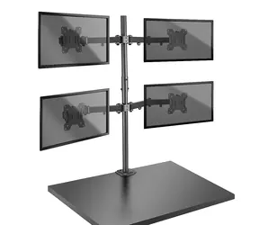 Lindy 40659 / Držiak monitorov / pre 4 monitory / VESA 75-100 mm / nosnosť 7 kg / čierna