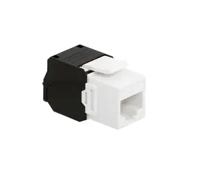 LogiLink Keystone UTP Cat.6A čierna, biela / Keystone konektor / RJ-45 / PoE