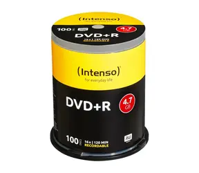 INTENSO DVD+ R 4,7 GB 100 ks Cake Box / Optické médium / 16x / 120 min záznamu