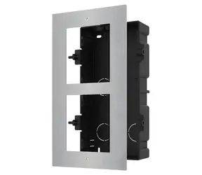 HIKVISION DS-KD-ACF2/S / Rámček pre interkom / 2-modulový / pre zápustnú montáž / nerez