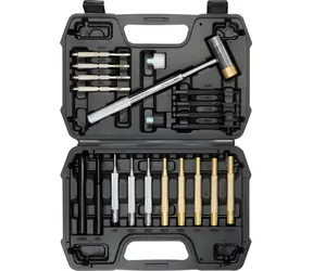 YATO Sada vyrážačov s kladivkom 21 ks / Sada vyrážačov / kladivo 190 mm / priemer vyrážača 20 mm / plastový kufrík