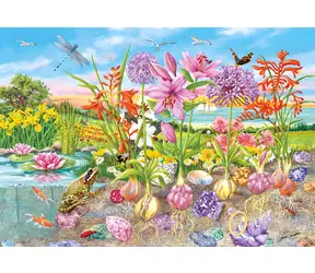 GIBSONS Puzzle Korienky a výhonky / 4x500 dielikov / 49 x 34 cm