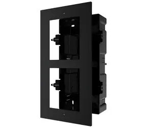 HIKVISION DS-KD-ACF2 čierna / Rámček interkomu / pre zápustnú montáž / pre 2 moduly / hliník