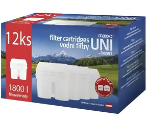 Maxxo UNI filtračné vložky do kanvíc / Filtračná vložka / 12 ks / Pro Laica Biflux, Brita Maxtra, BWT