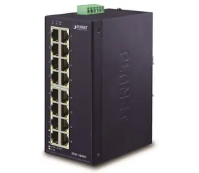 Planet ISW-1600T / Switch priemyselný / 16x 10/100 / DIN / IP30 / -40 až 75 ° C / 12-48V DC