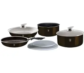 BERLINGERHAUS Click & Cook Shiny Black BH-7041 / Sada hrncov / 9 dielov