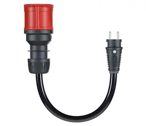 go-e adaptérový kábel CH-04-02 čierny / Adaptérový kábel / CEE32 3f 32A na CEE7/7 zásuvku / pre Gemini flex 22kW / 30 cm