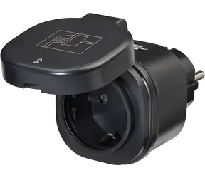 Brennenstuhl WA 3600 XS03 čierna / Inteligentná zásuvka / WiFi / IP44 / 16 A / Alexa, Google Home