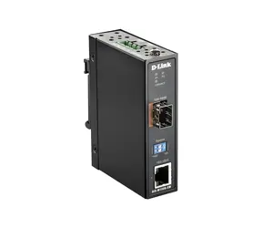 D-Link DIS-M100G-SW / Priemyselný media konvertor / RJ-45 na SFP / Gigabit / DIN lišta