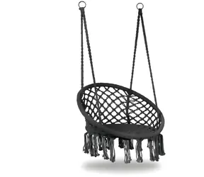 MULTI GARDEN Závesné hojdacie kreslo Boho šedá