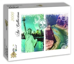 GRAFIKA Puzzle Cesta okolo sveta: USA / 2000 dielikov / 96 x 68 cm