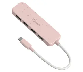 J5Create Eco-Friendly USB-C Hub ružová