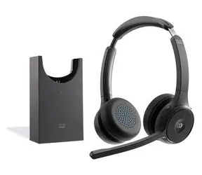 Cisco Headset 722 Wireless Carbon Black / Bezdrôtová náhlavná súprava / obojstranné slúchadlo / mikrofón / stojanček