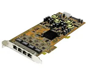 StarTech 4-portová Gigabit PoE+ sieťová karta / Sieťová karta / PCI Express / 4X RJ-45 / IEEE 802.3 AF/at