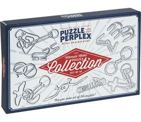 Professor PUZZLE Hlavolam Puzzle & Perplex 10v1 / Sada kovových hlavolamov / 10 hlavolamov / oceľ
