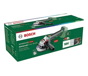 BOSCH AdvancedGrind 18V-80 zeleno-čierna / Aku uhlová brúska / 18V / kotúč 125 mm / bez aku a nabíjačky