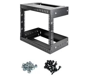 StarTech Nástenný regál 8U čierny / Nástenný regál / nosnosť 61,2 kg / hĺbka 305 mm / oceľ