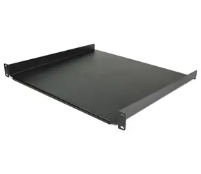 StarTech Rack polička 1U / Polička do racku / Oceľ / Čierna / Nosnosť 20 kg / 441 × 401 mm